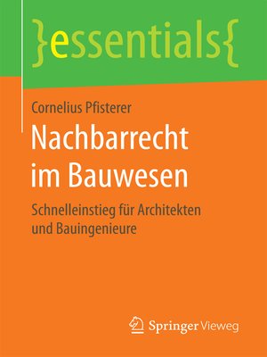cover image of Nachbarrecht im Bauwesen